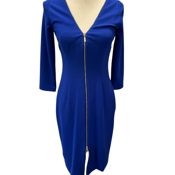 NWT!!! "Calvin Klein" Full Front Zip Dress, Sexy, Office, Cocktail, Size 4 - Picture 1 of 11